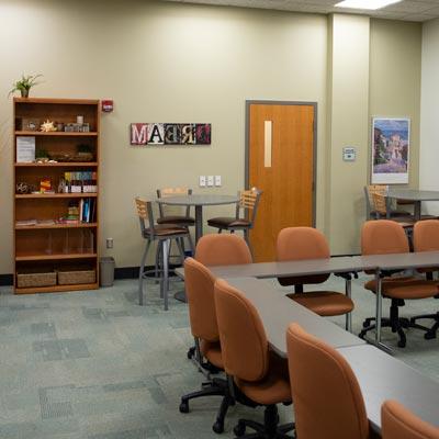 picture of the Cove table, chairs, and whiteboard